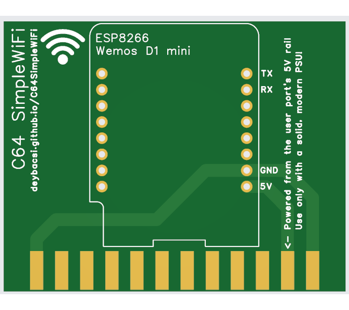 C64 SimpleWiFi PCB
